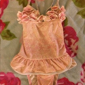 Pink Flowery Bathing Suit